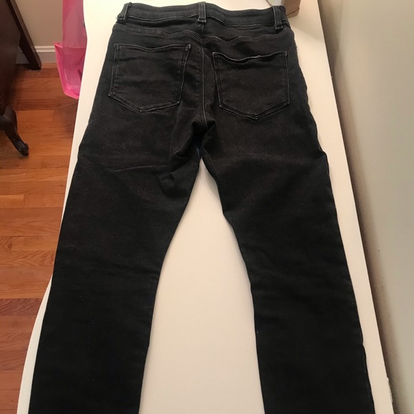 Two-Tone Panel Cropped Jeans - Picture 2 of 3